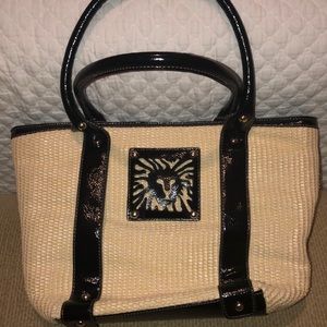 Anne Klein woven handbag